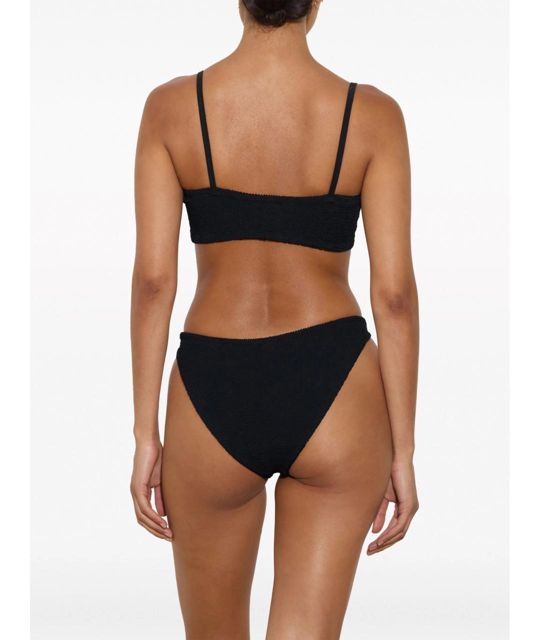 HUNZA G Черный полиамидовый купальник, фото 3