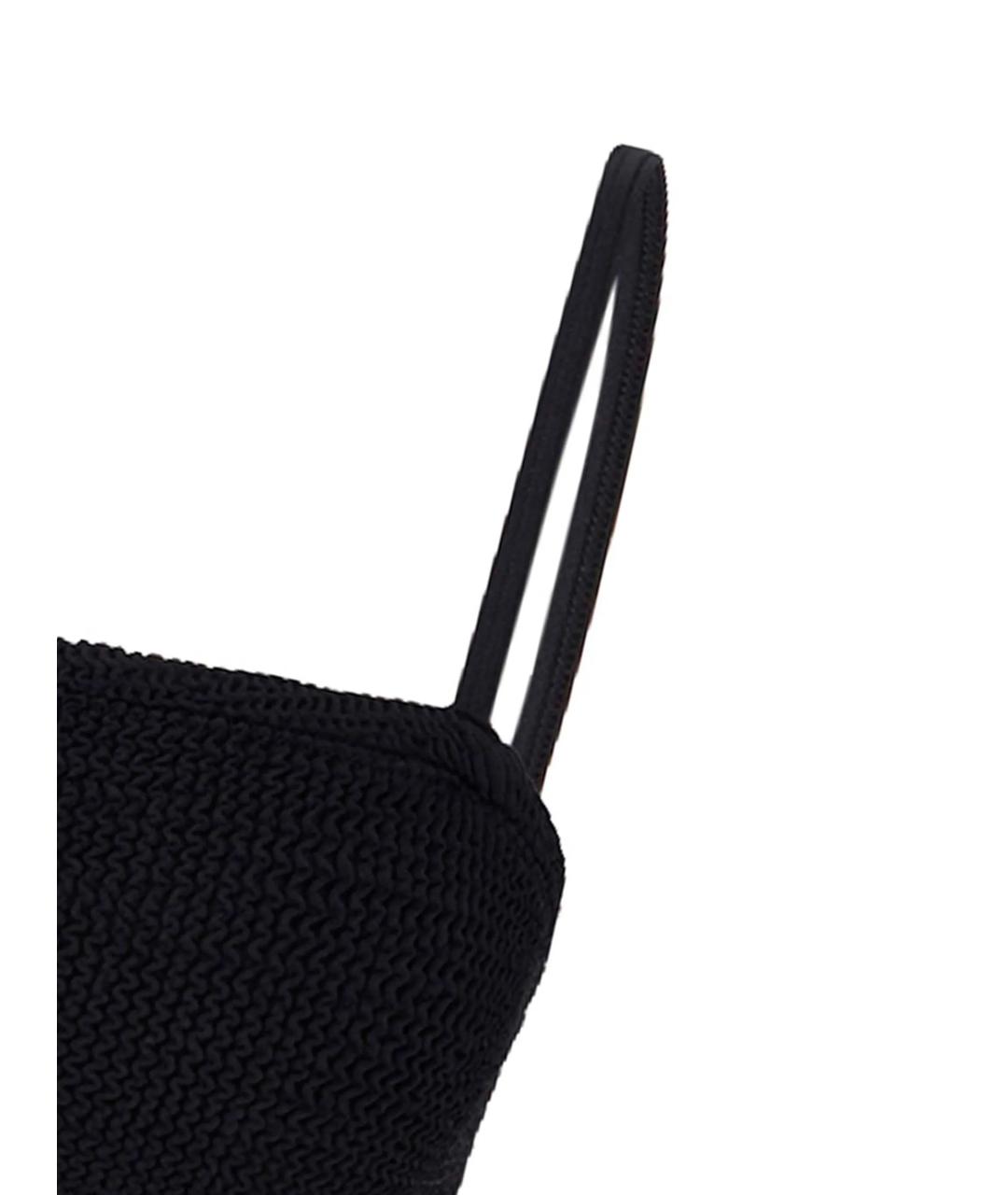 HUNZA G Черный полиамидовый купальник, фото 4