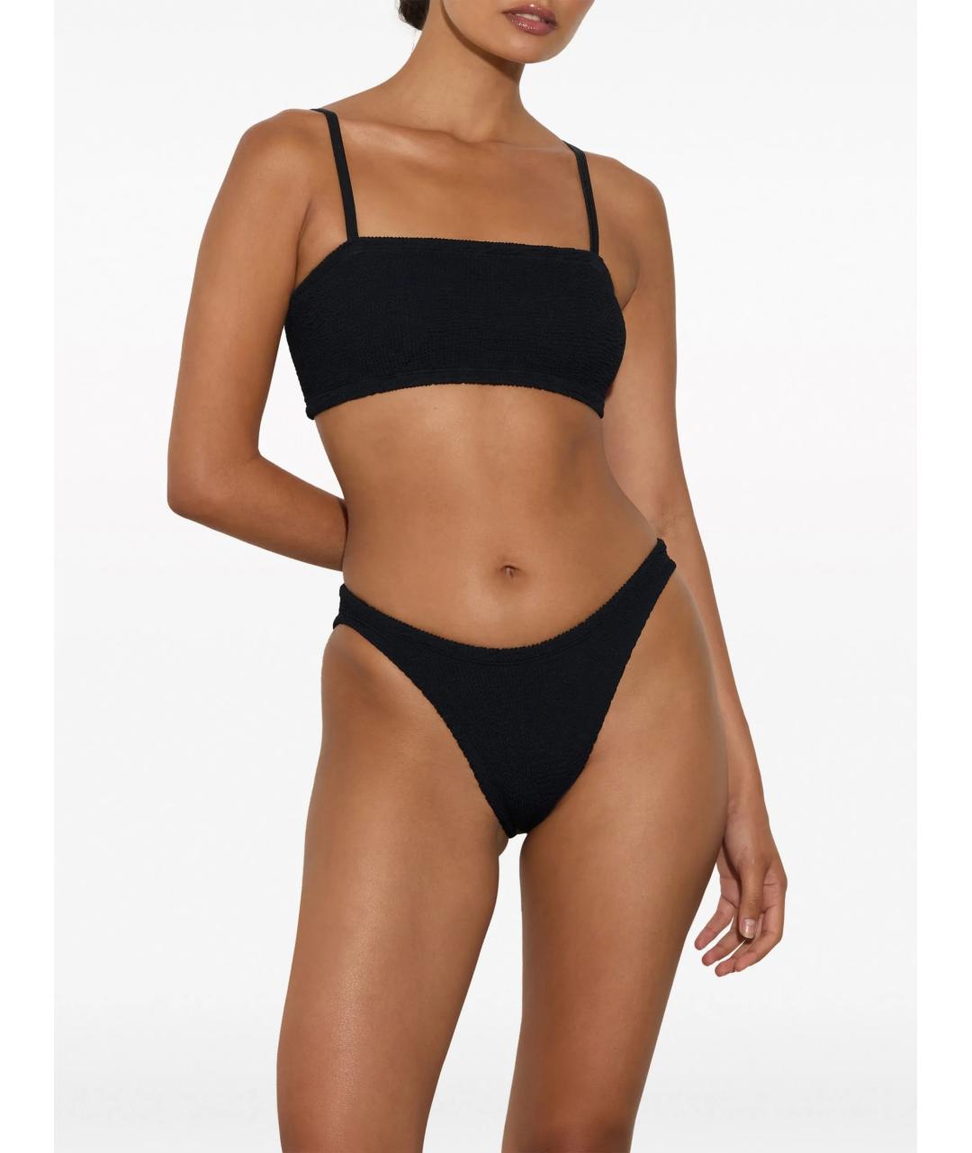 HUNZA G Черный полиамидовый купальник, фото 2