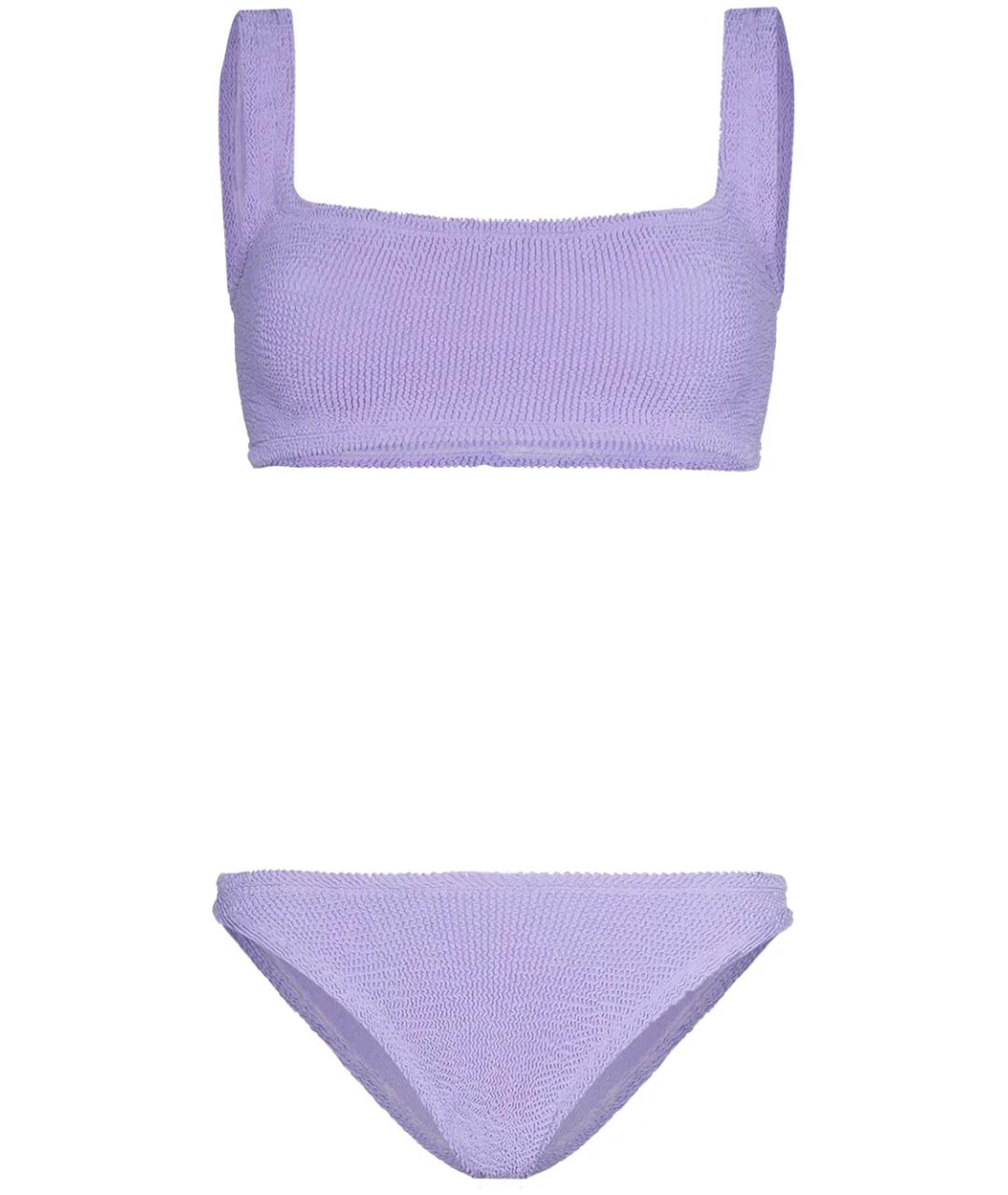 HUNZA G Фиолетовый полиамидовый купальник, фото 1