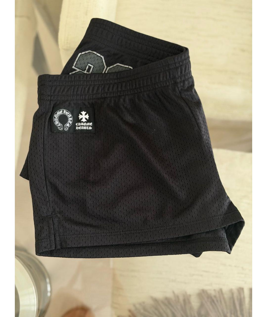 CHROME HEARTS Черные полиэстеровые шорты, фото 3