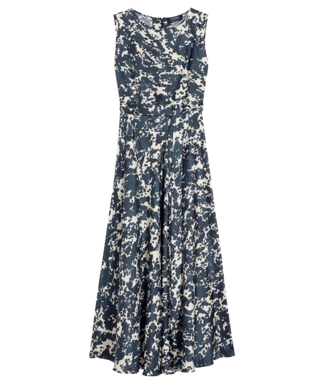 'S MAX MARA Синее шелковое вечернее платье, фото 1