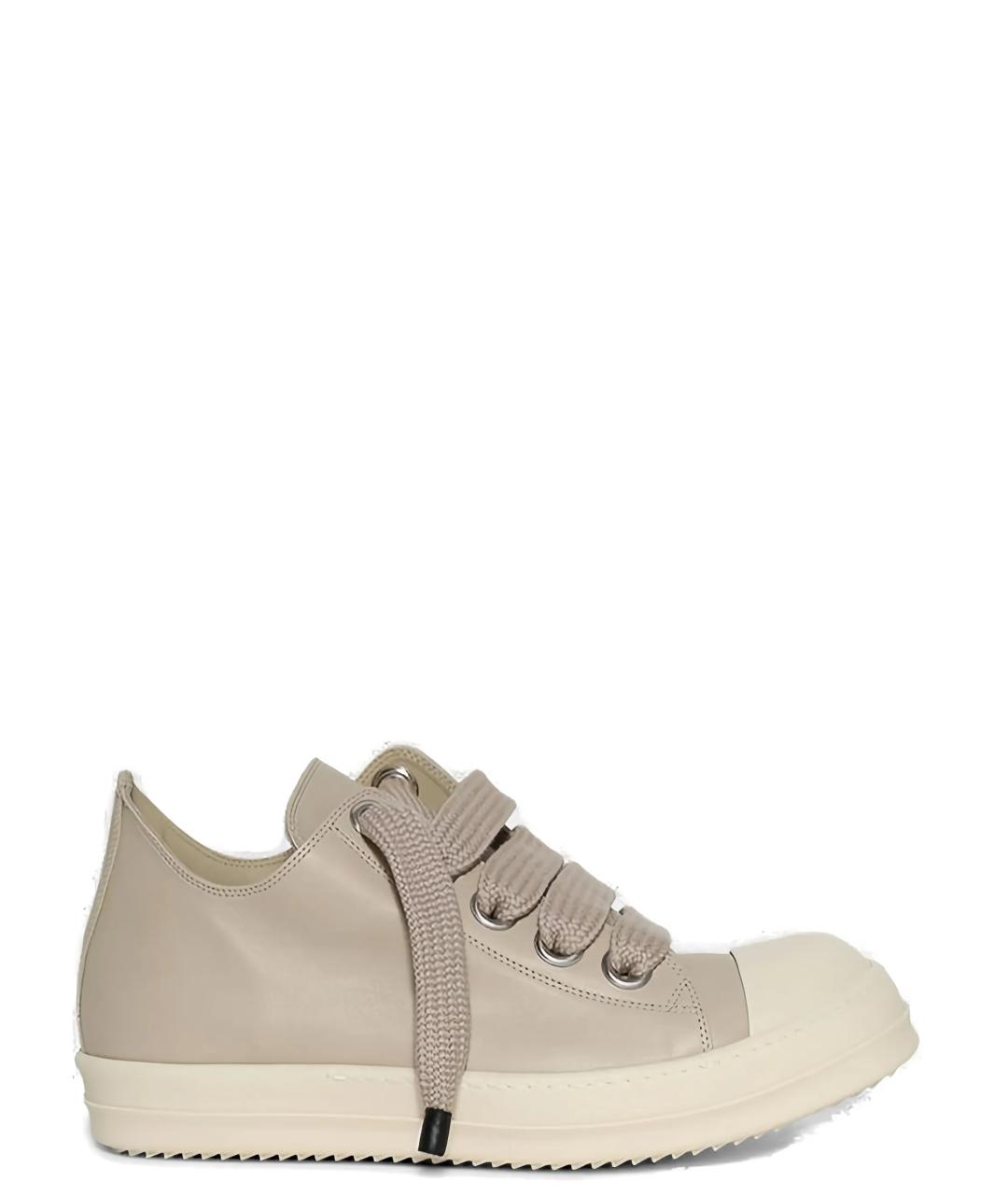 RICK OWENS Кожаные низкие кроссовки / кеды, фото 2