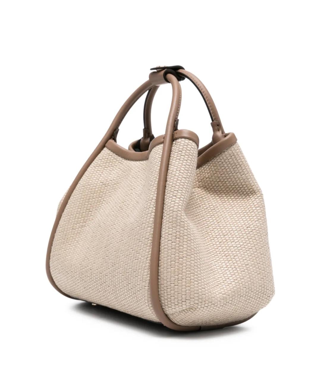 MAX MARA Бежевая хлопковая сумка тоут, фото 3