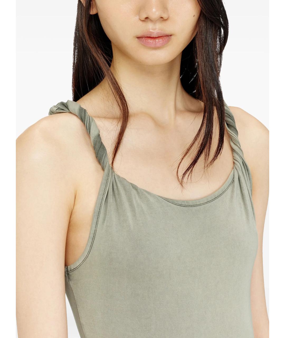 DIESEL Зеленые коктейльное платье, фото 5