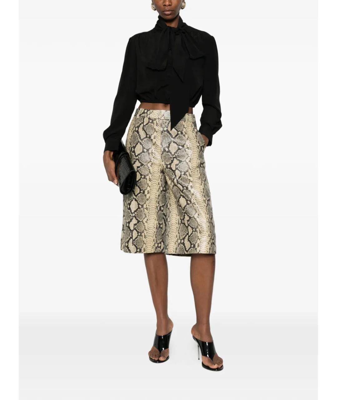 SAINT LAURENT Черная шелковая рубашка, фото 2