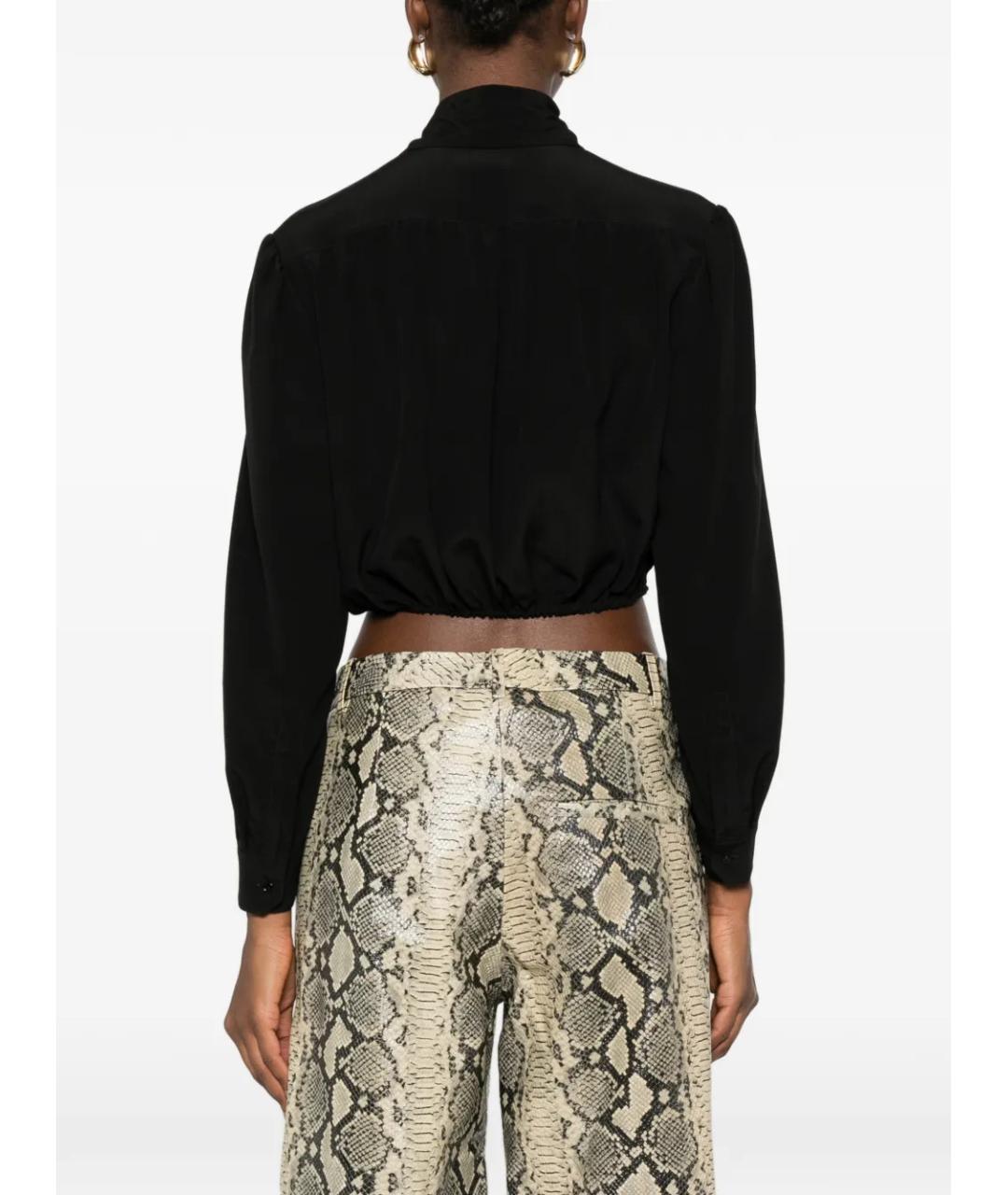 SAINT LAURENT Черная шелковая рубашка, фото 4