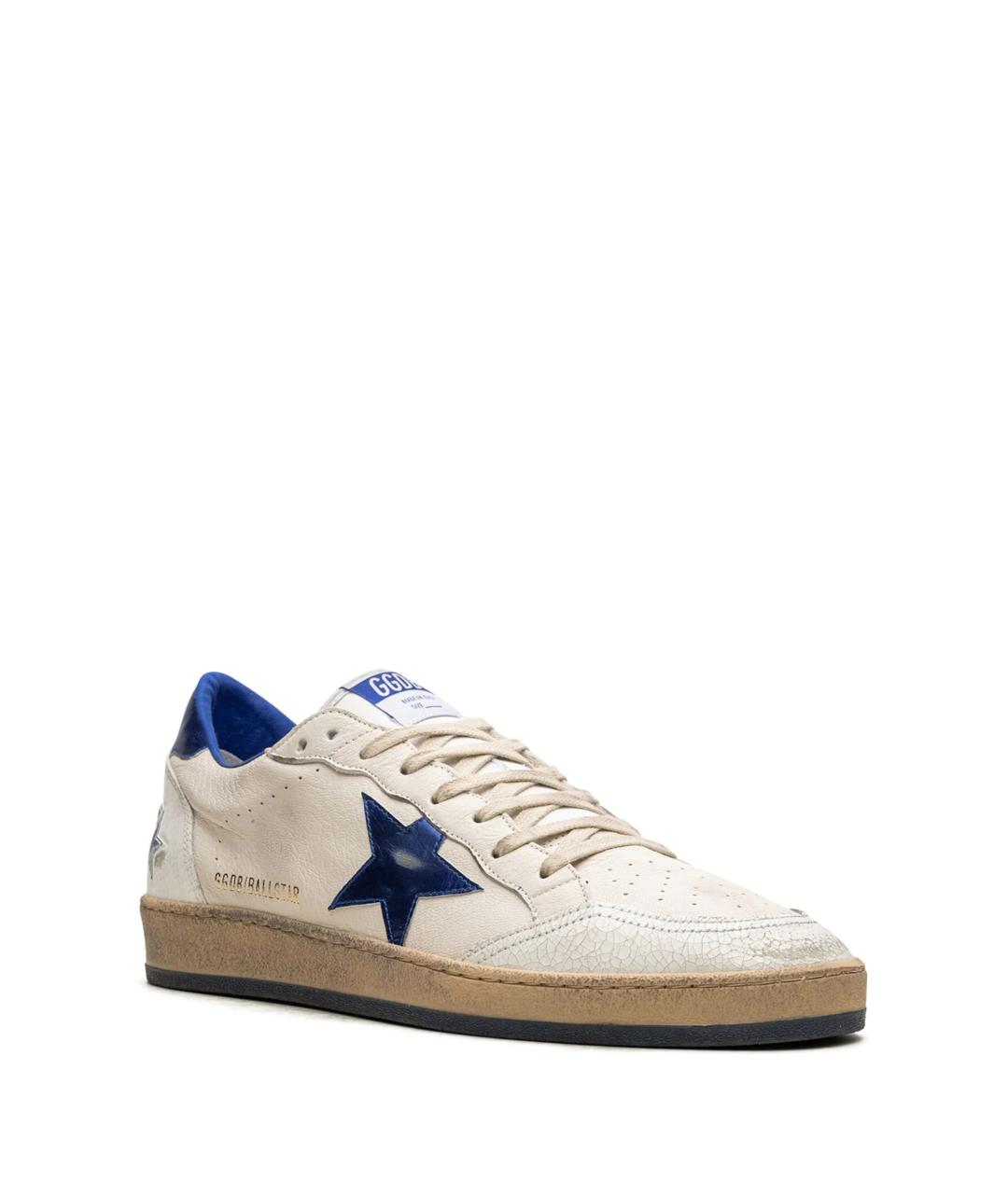 GOLDEN GOOSE DELUXE BRAND Белые кожаные низкие кроссовки / кеды, фото 2