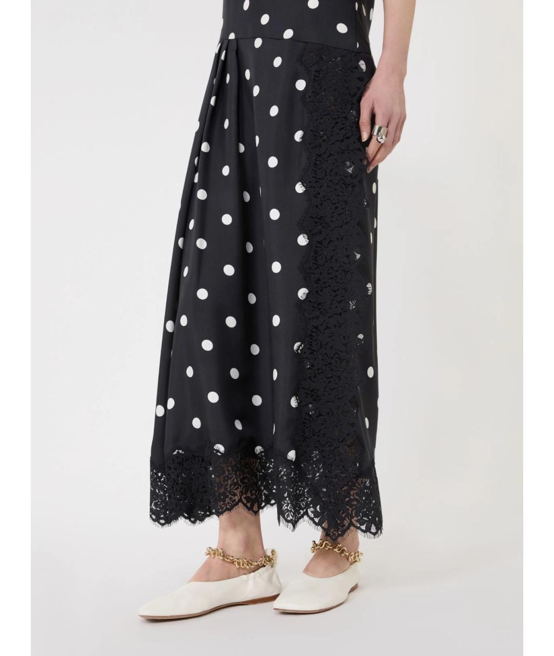 SPORTMAX Черное шелковое повседневное платье, фото 5