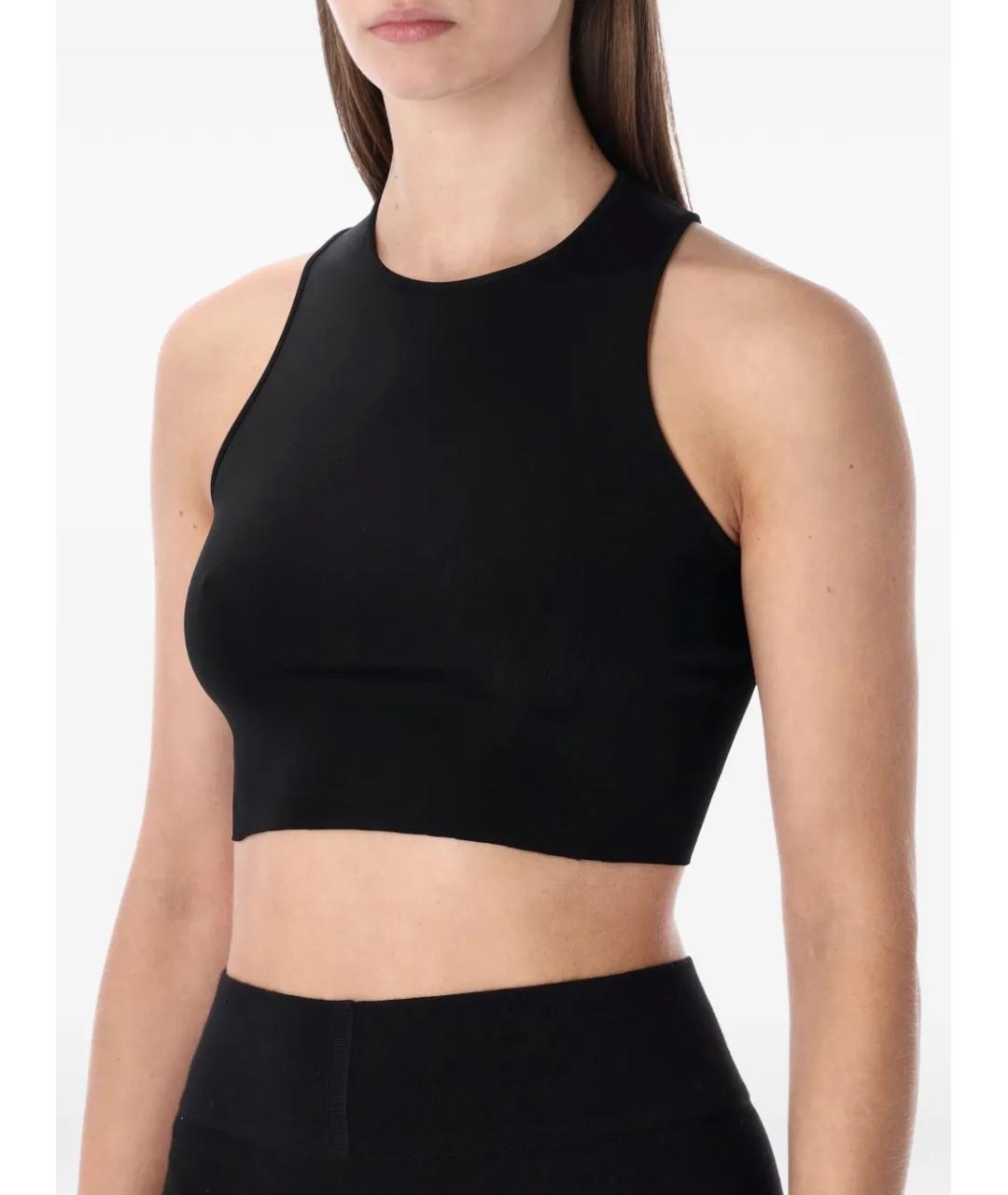 RICK OWENS Черная вискозная майка, фото 3