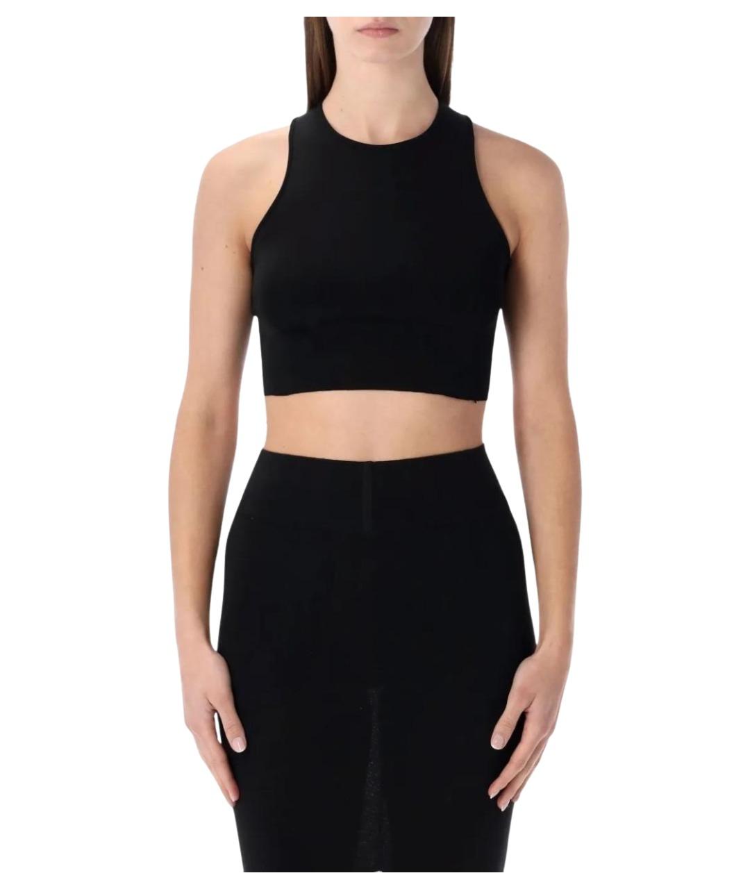 RICK OWENS Черная вискозная майка, фото 1