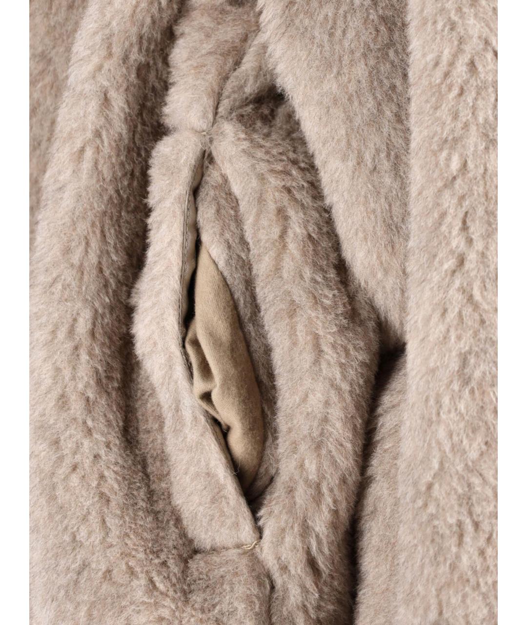 MAX MARA Бежевая шерстяная шуба, фото 3