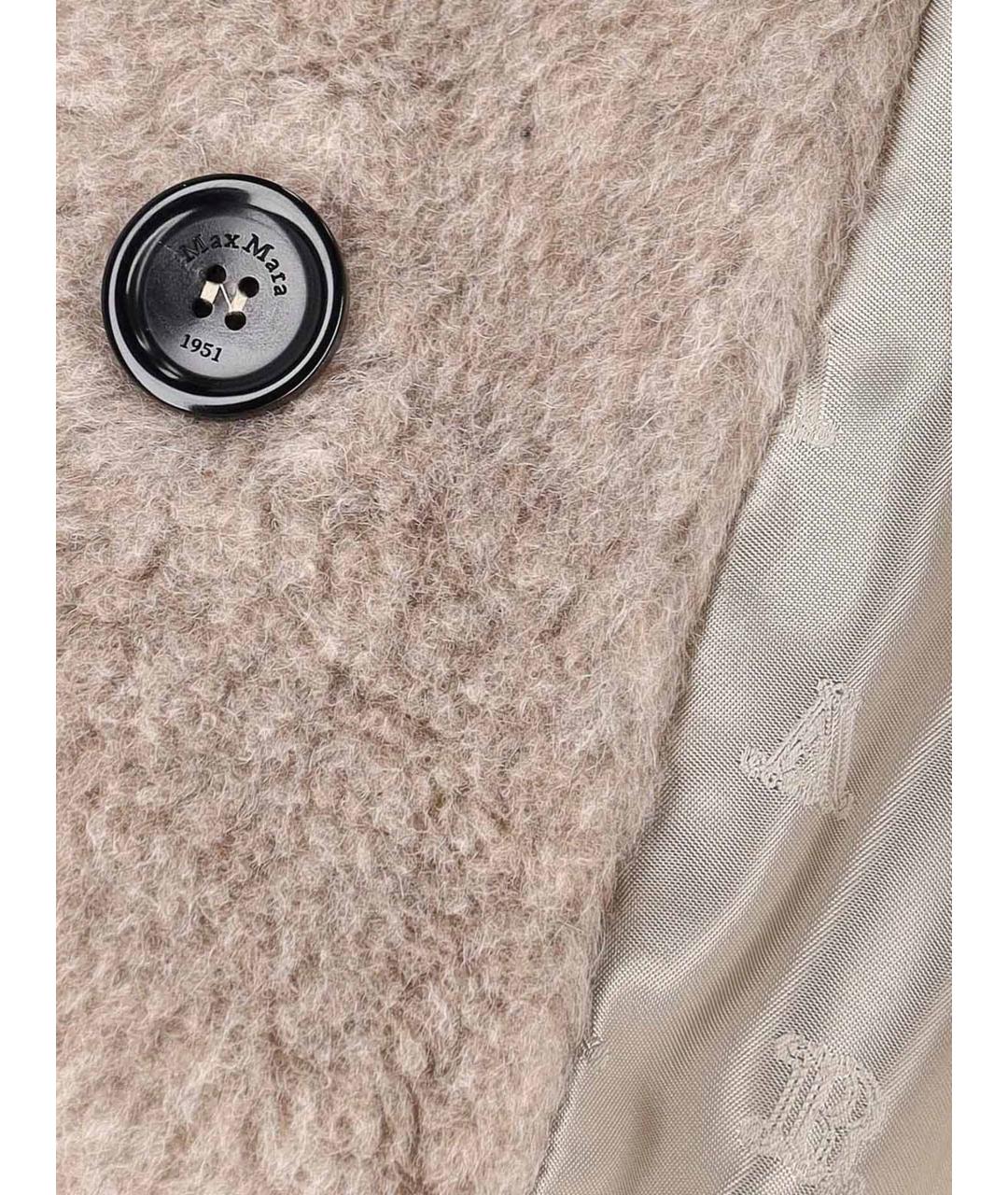 MAX MARA Бежевая шерстяная шуба, фото 4