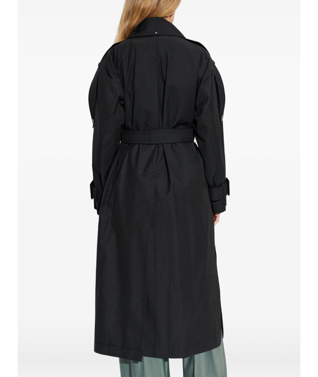 SPORTMAX Черный полиэстеровый тренч/плащ, фото 4