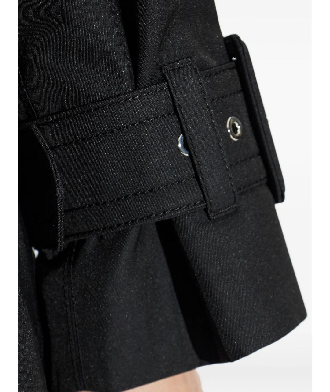 SPORTMAX Черный полиэстеровый тренч/плащ, фото 5