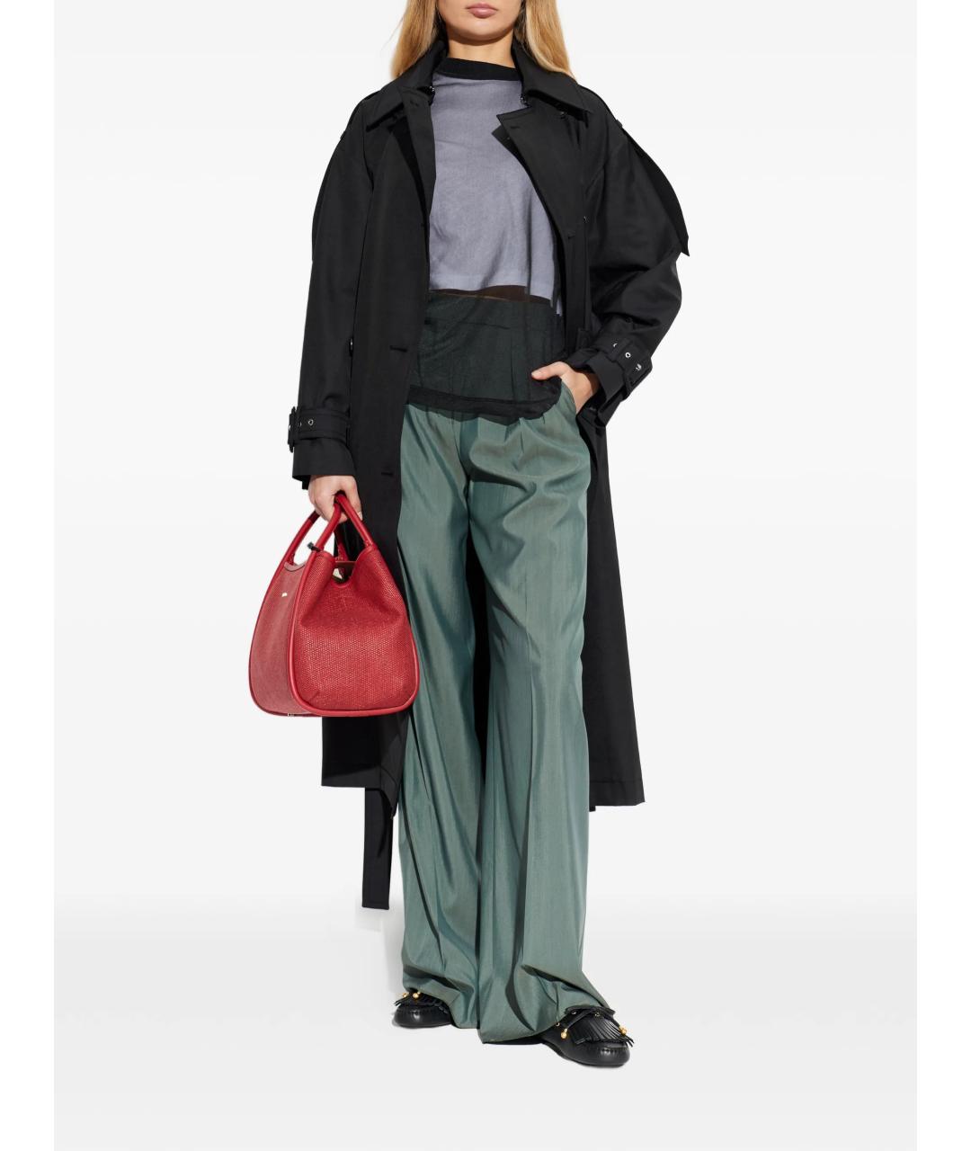 SPORTMAX Черный полиэстеровый тренч/плащ, фото 2