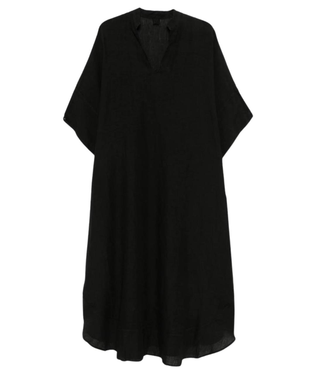 120% LINO Черное льняное платье, фото 1