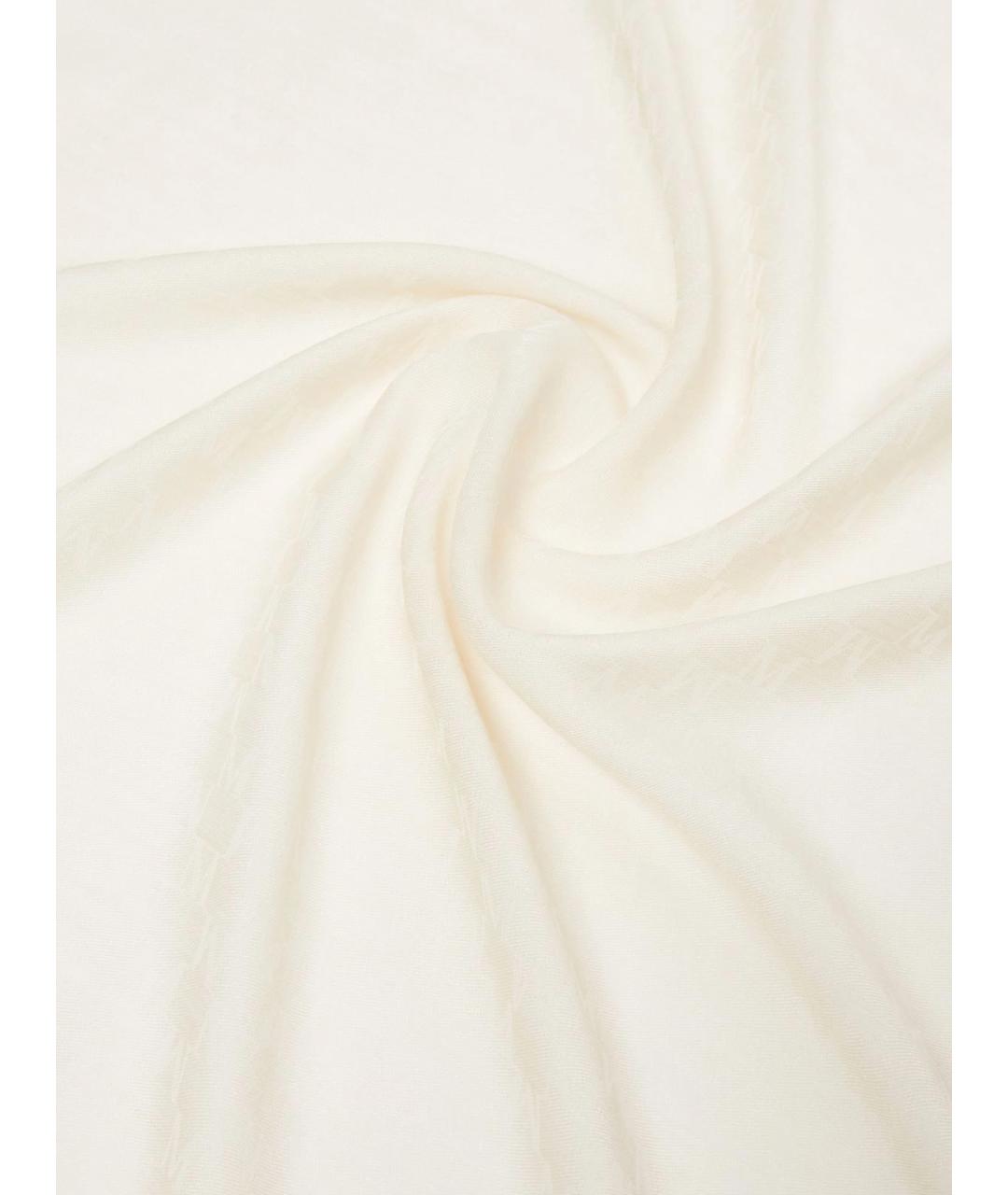 MAX MARA Белый хлопковый шарф, фото 3