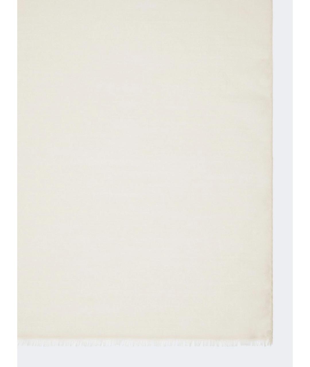 MAX MARA Белый хлопковый шарф, фото 2