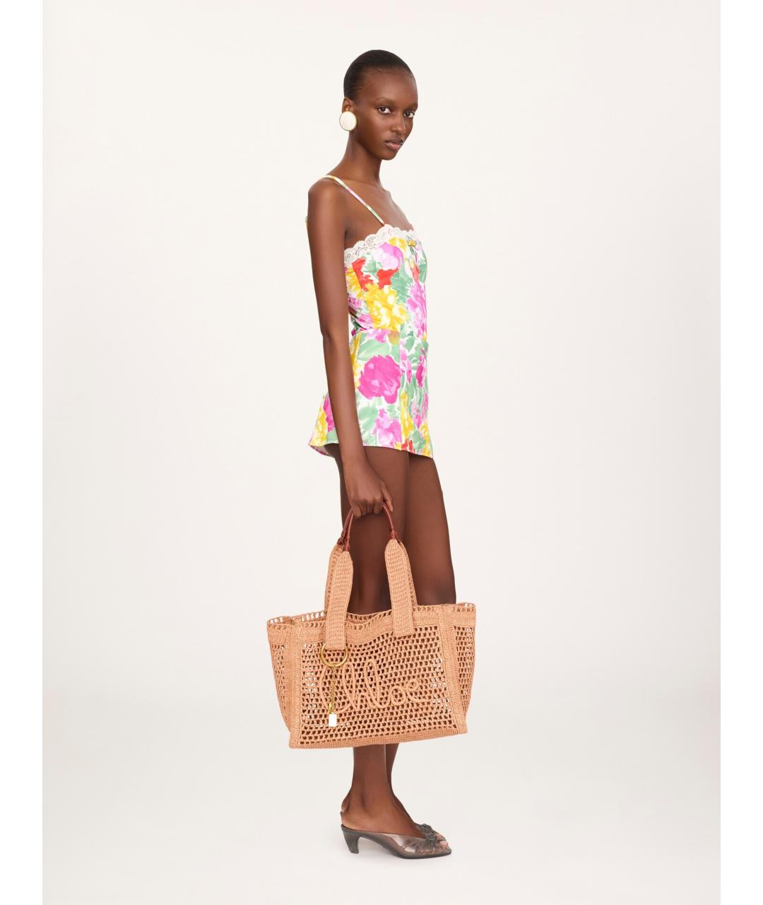 CHLOE Коричневая тканевая сумка тоут, фото 7