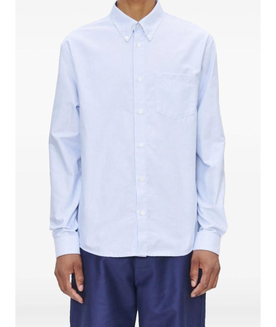 A.P.C. Голубая хлопковая кэжуал рубашка, фото 3