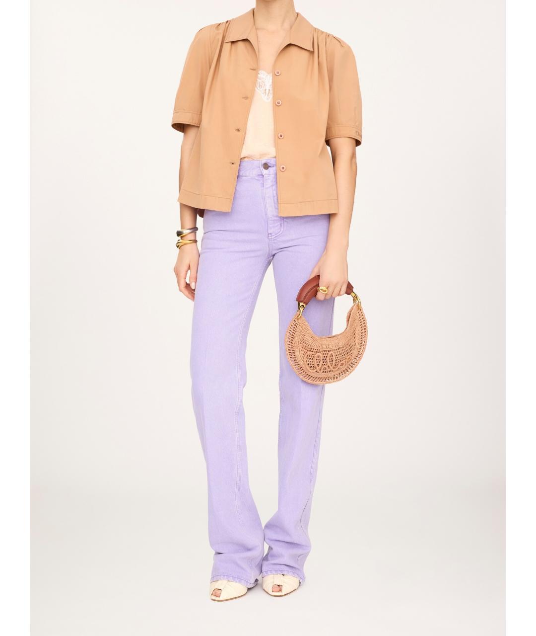 CHLOE Бежевая тканевая сумка с короткими ручками, фото 2