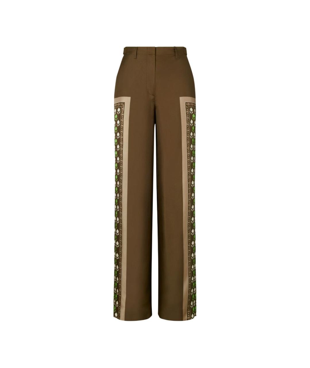 TORY BURCH Коричневые прямые брюки, фото 1