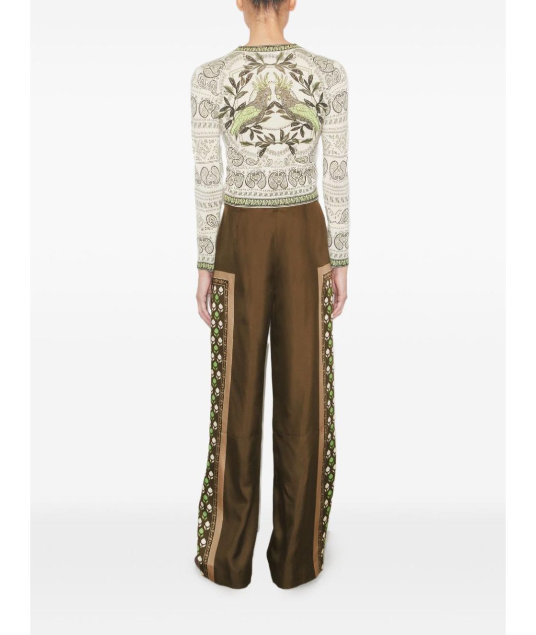 TORY BURCH Коричневые прямые брюки, фото 2