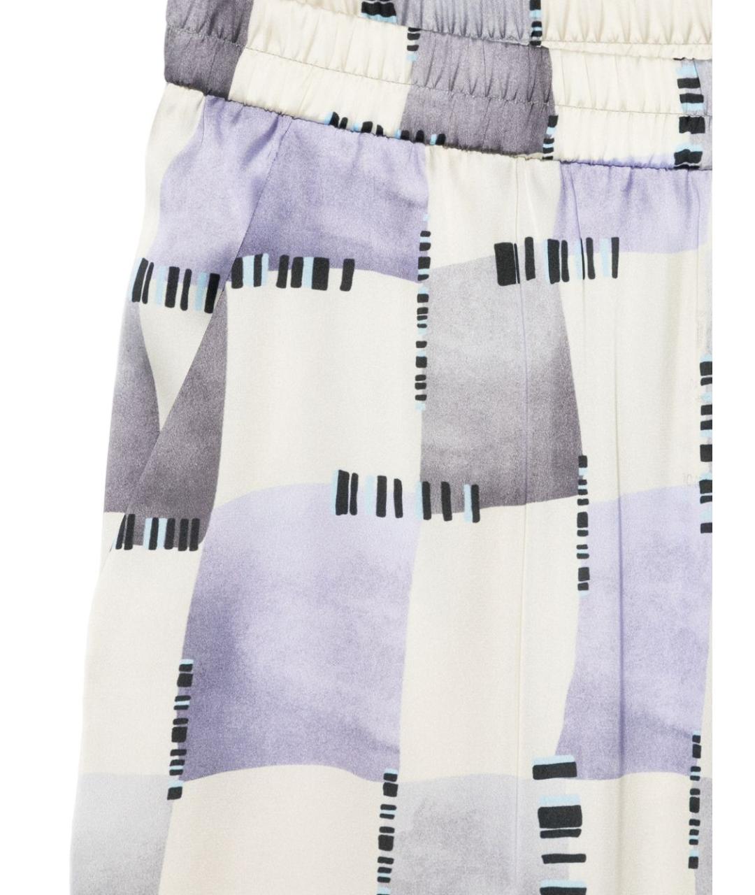 EMPORIO ARMANI Мульти полиэстеровые прямые брюки, фото 3