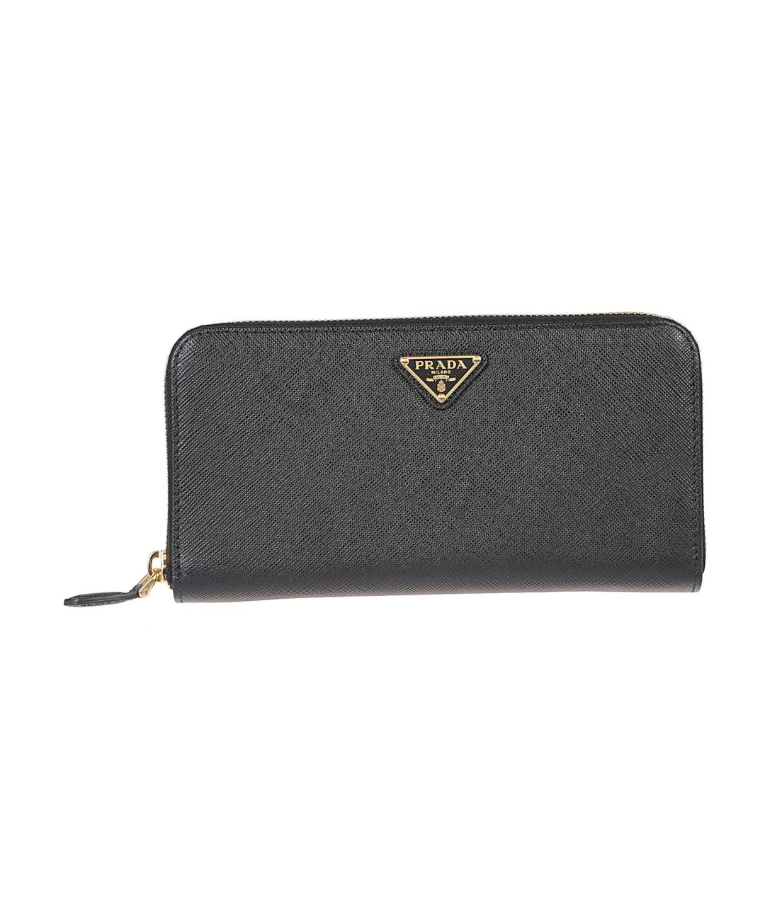 PRADA Черный кожаный кошелек, фото 1
