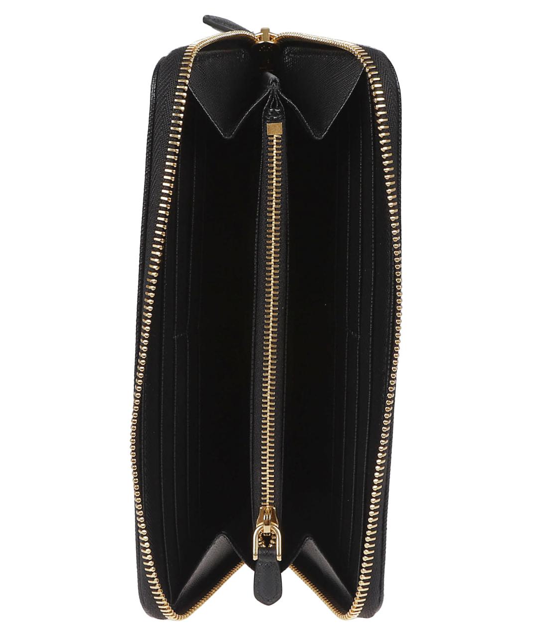 PRADA Черный кожаный кошелек, фото 3