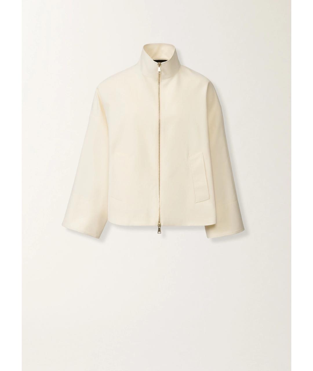 FABIANA FILIPPI Бежевая хлопко-эластановая куртка, фото 5