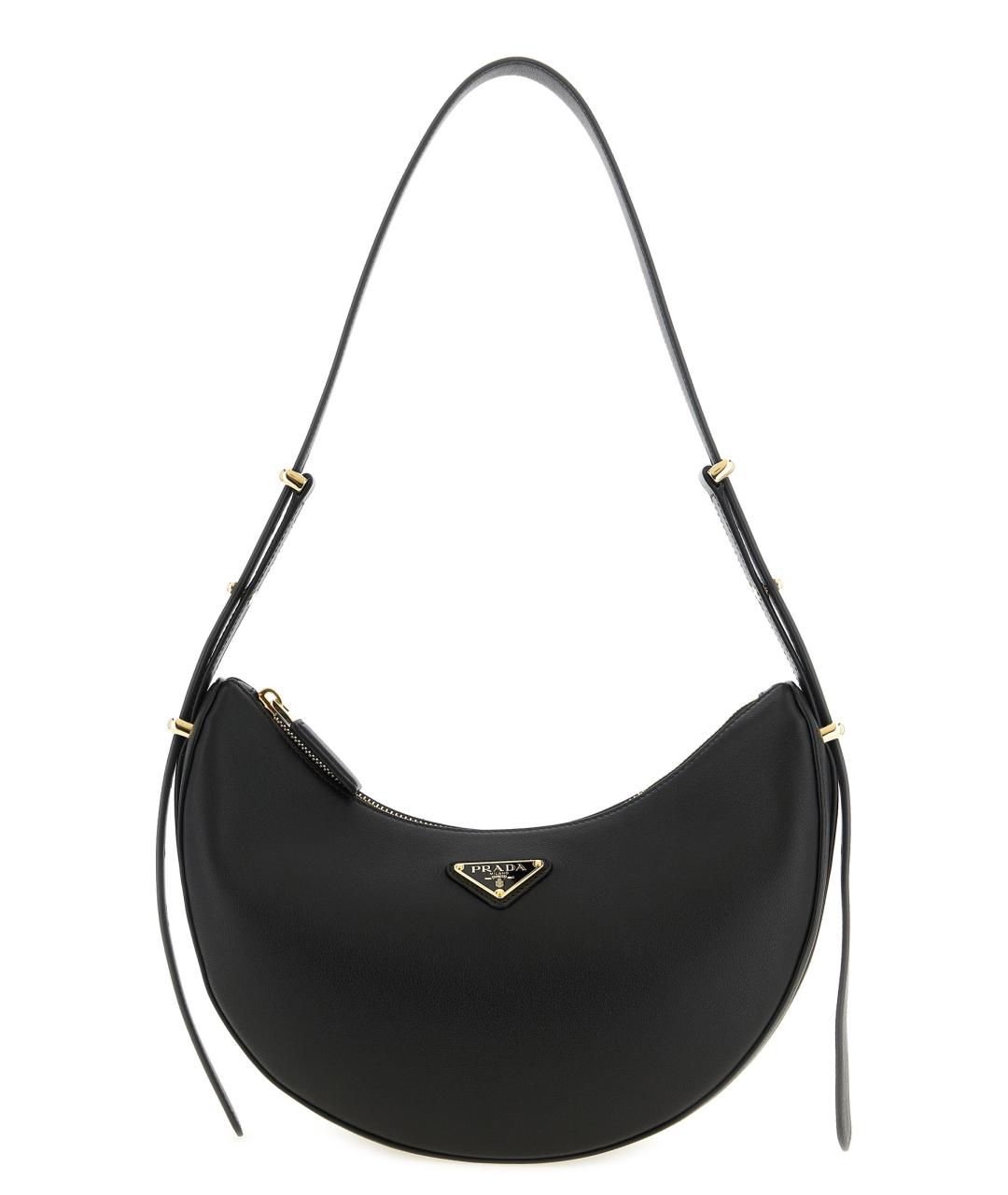 PRADA Черная кожаная сумка через плечо, фото 1