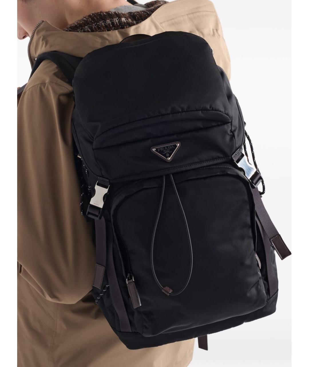 PRADA Черный тканевый рюкзак, фото 2