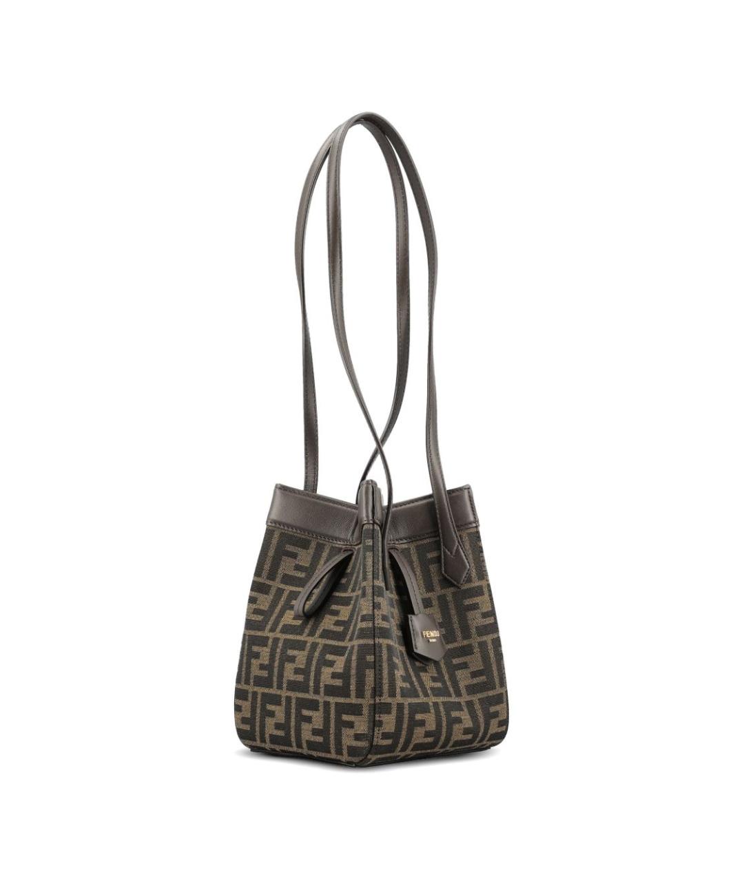 FENDI Коричневая тканевая сумка через плечо, фото 3