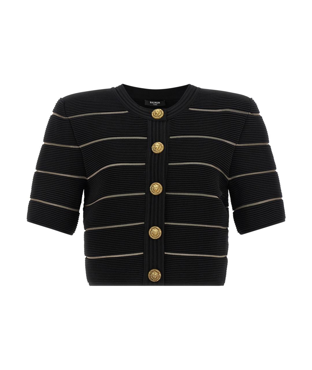 BALMAIN Черный вискозный кардиган, фото 1