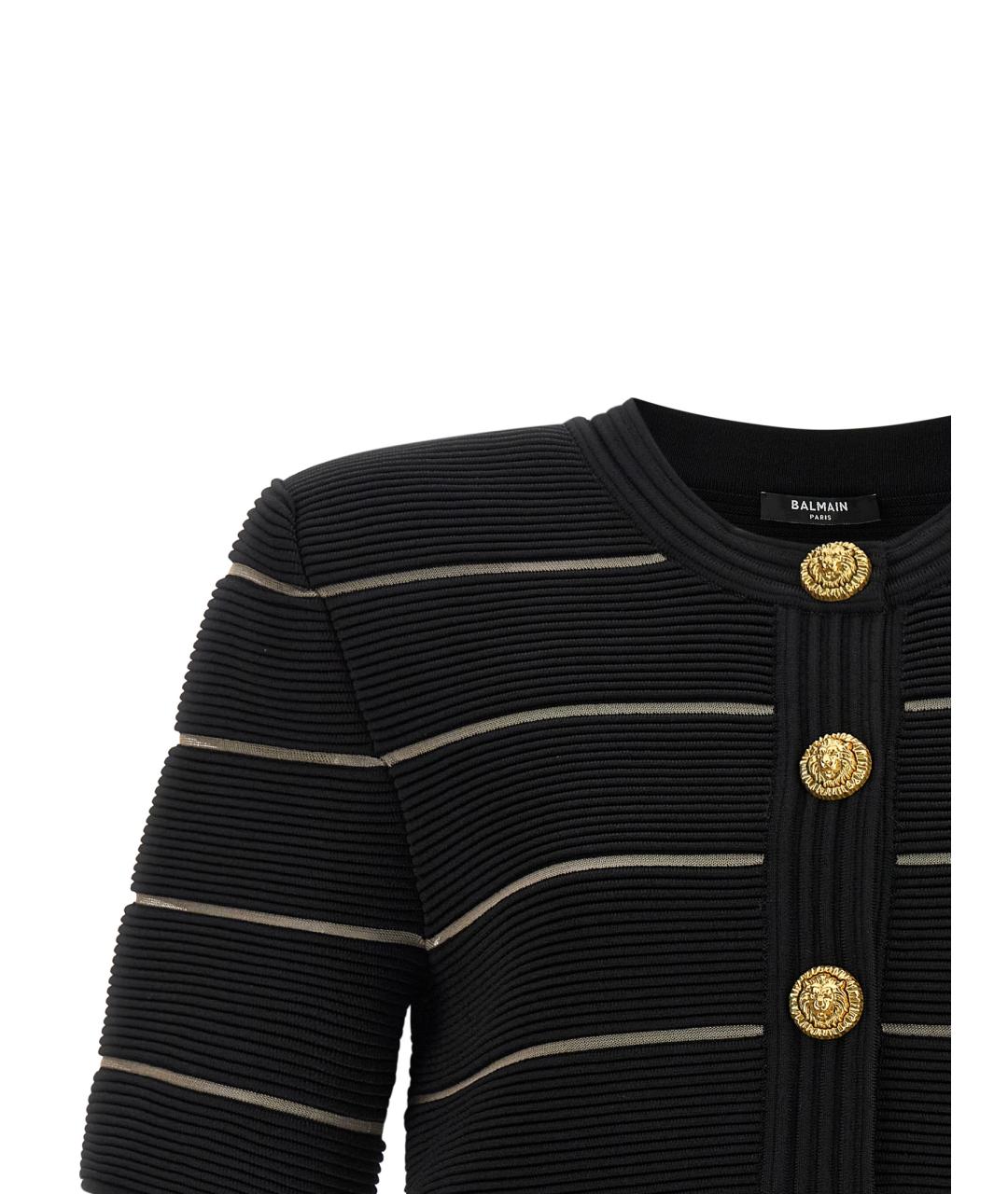 BALMAIN Черный вискозный кардиган, фото 3