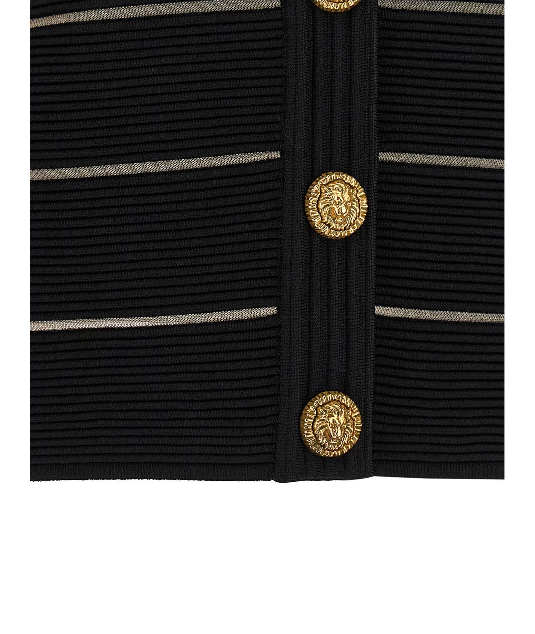 BALMAIN Черный вискозный кардиган, фото 4