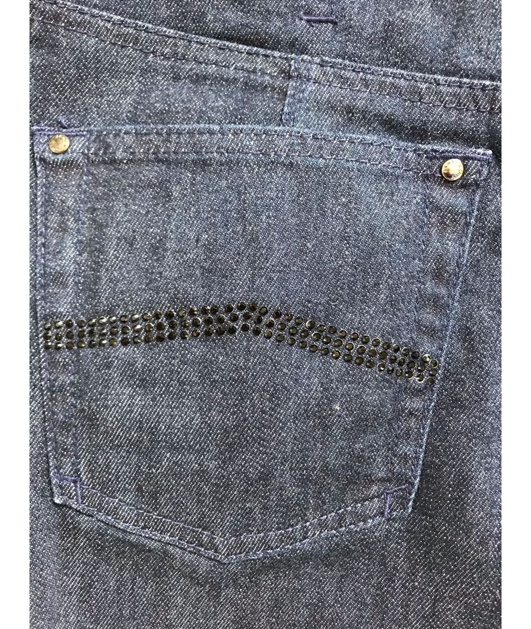 ARMANI JEANS Темно-синие хлопко-эластановые прямые джинсы, фото 7