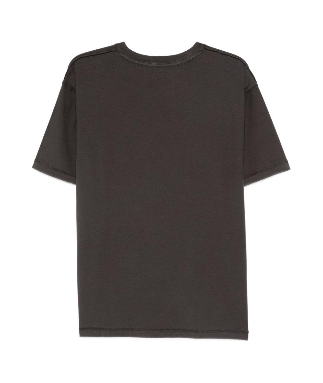 STUSSY Черная хлопковая футболка, фото 3