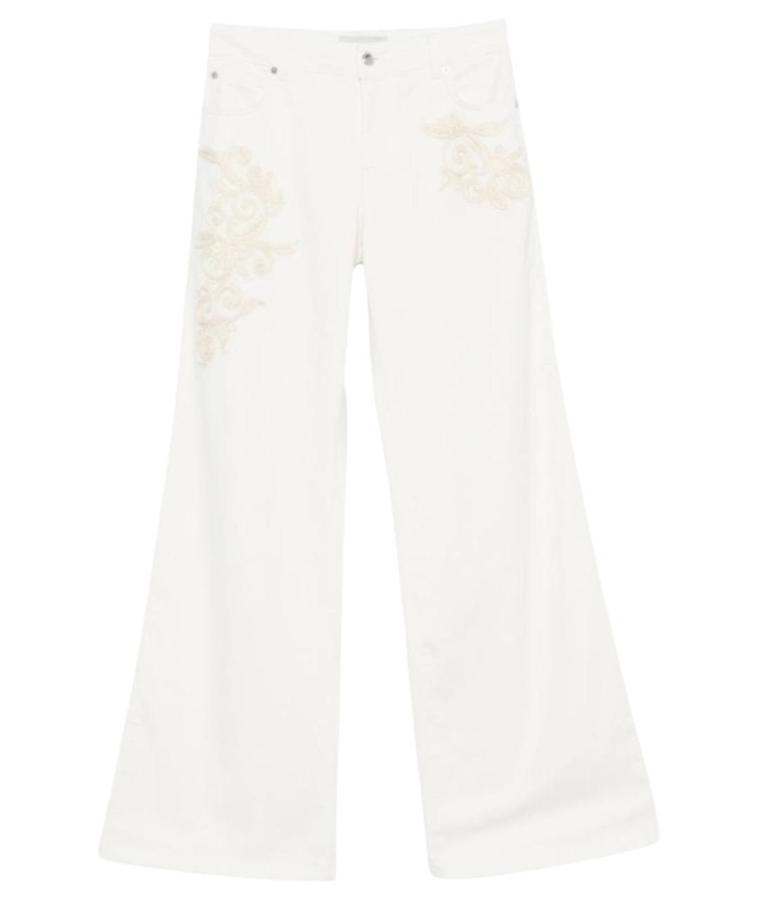 ERMANNO FIRENZE Белые хлопковые джинсы клеш, фото 1