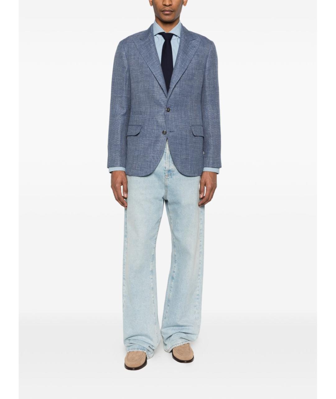 BRUNELLO CUCINELLI Голубой пиджак, фото 5