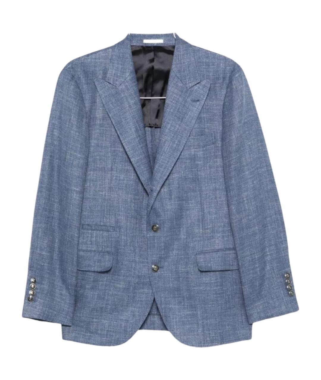 BRUNELLO CUCINELLI Голубой пиджак, фото 1