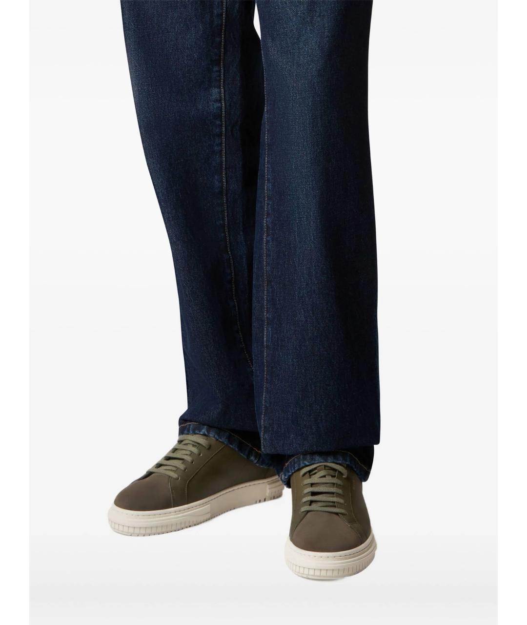 AXEL ARIGATO Зеленые кожаные низкие кроссовки / кеды, фото 5