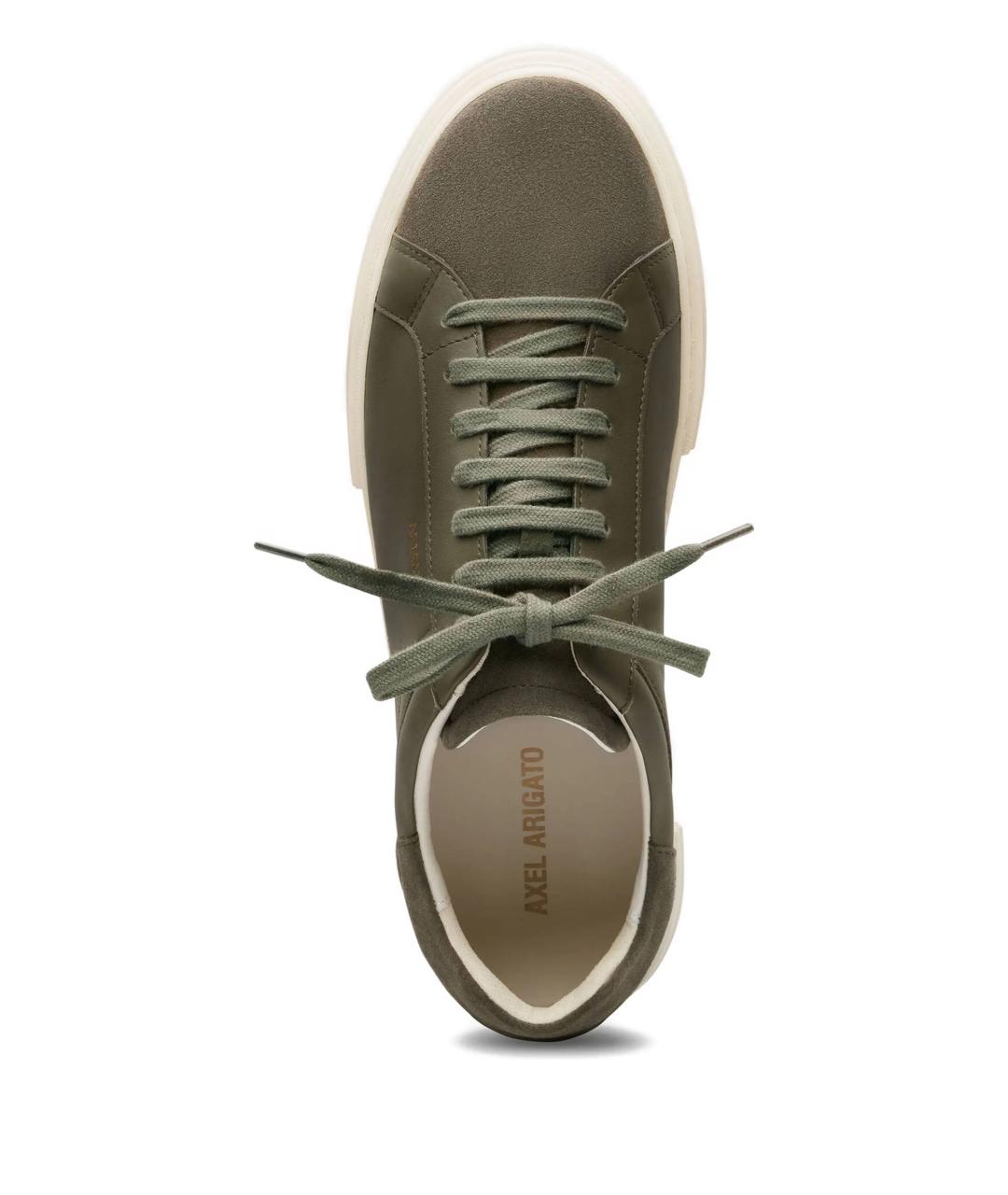 AXEL ARIGATO Зеленые кожаные низкие кроссовки / кеды, фото 3