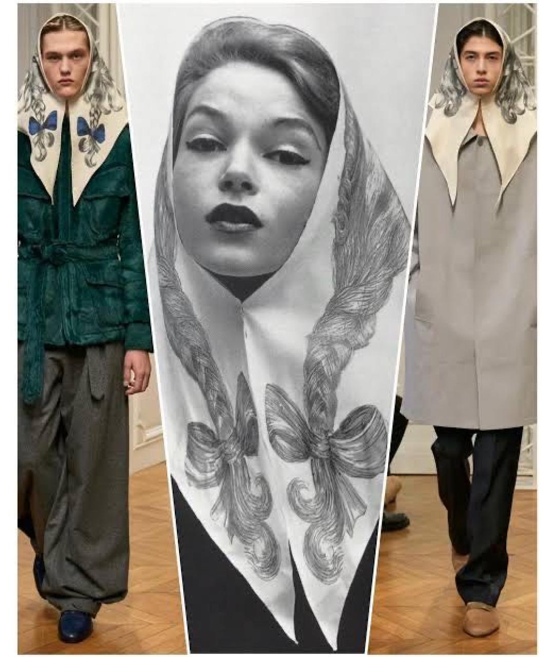 GIVENCHY Бежевый шелковый платок, фото 4