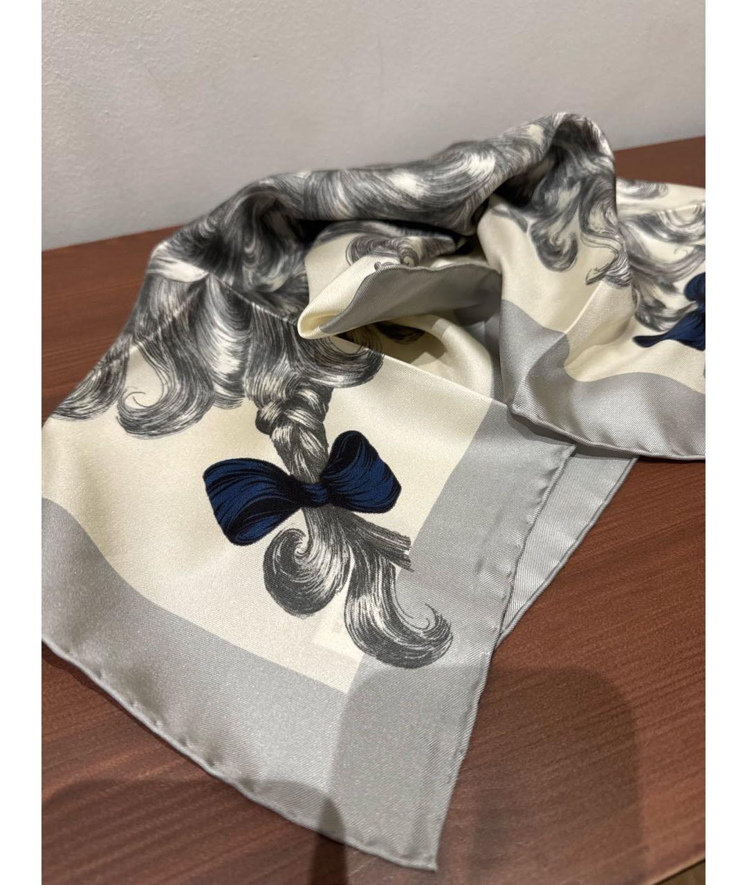 GIVENCHY Бежевый шелковый платок, фото 6