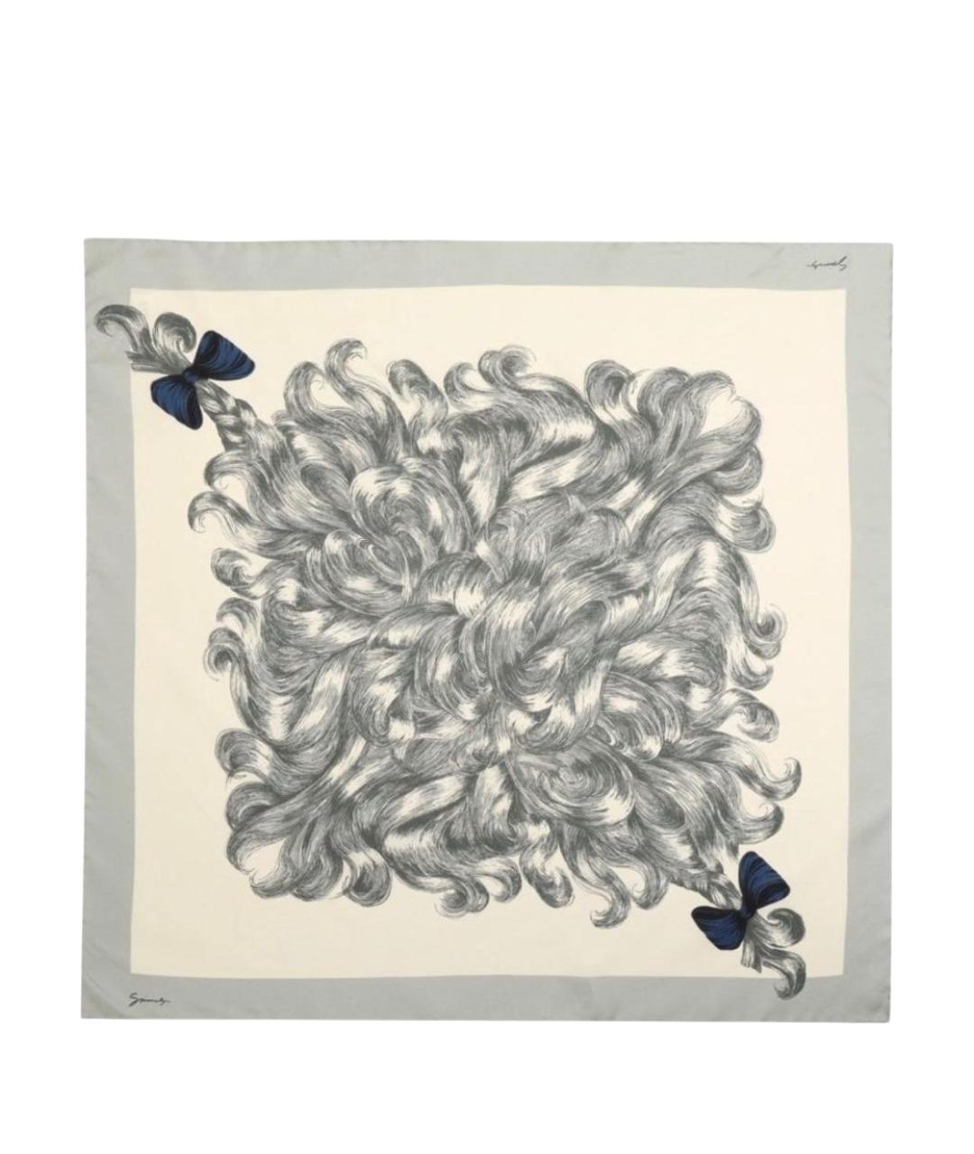 GIVENCHY Бежевый шелковый платок, фото 1