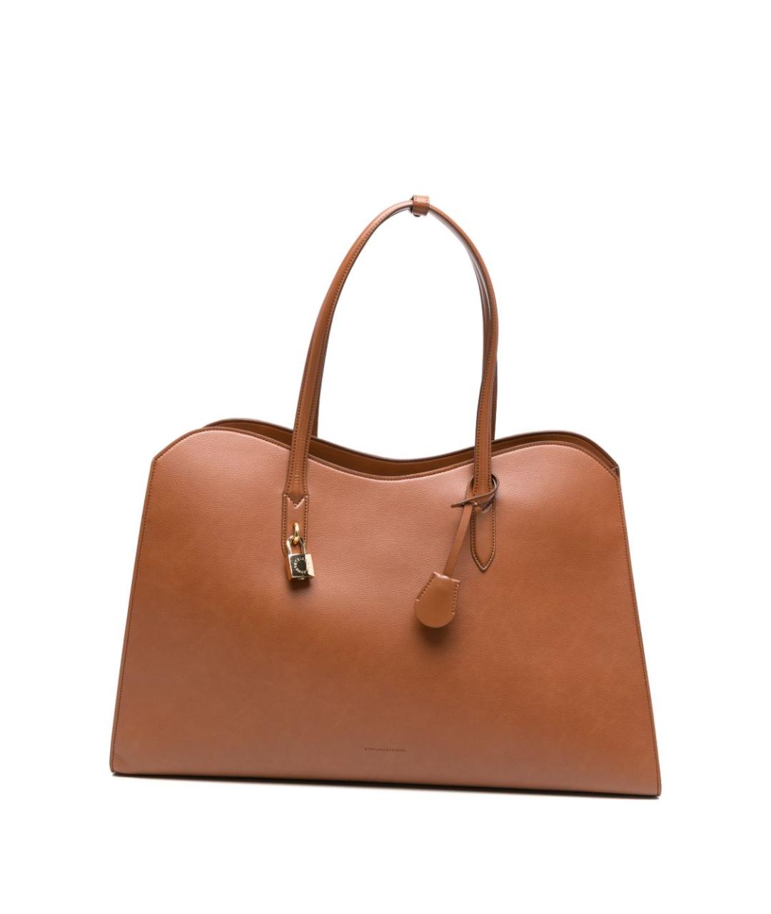 STELLA MCCARTNEY Коричневая сумка тоут из искусственной кожи, фото 1