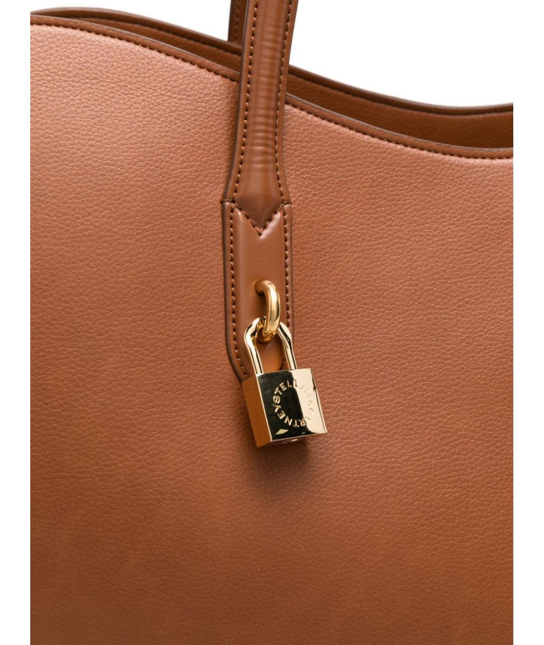 STELLA MCCARTNEY Коричневая сумка тоут из искусственной кожи, фото 4